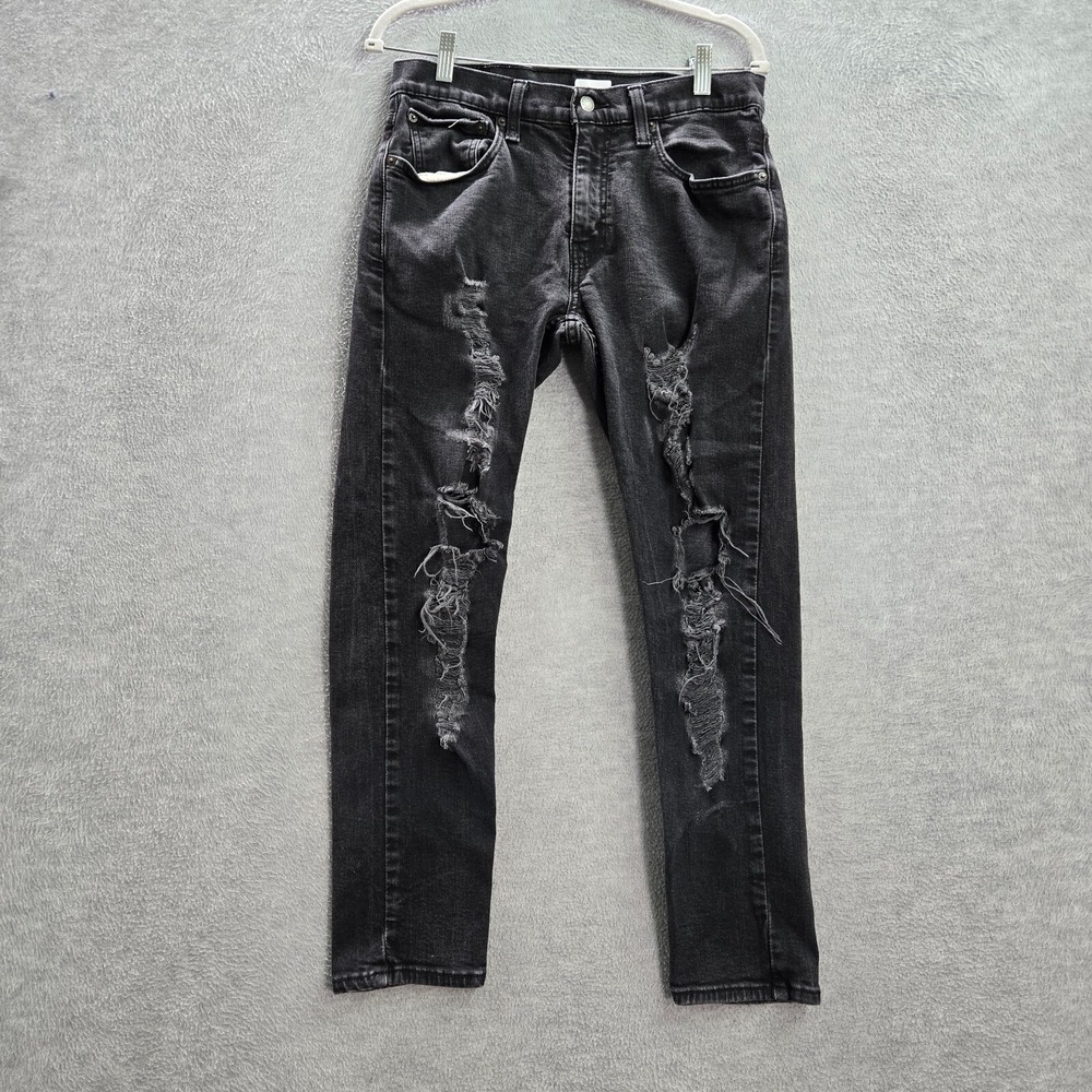 Levi's‎ 512 Men Jeans 31x30 Gray Distressed Denim Slim Taper Pockets (30x27)